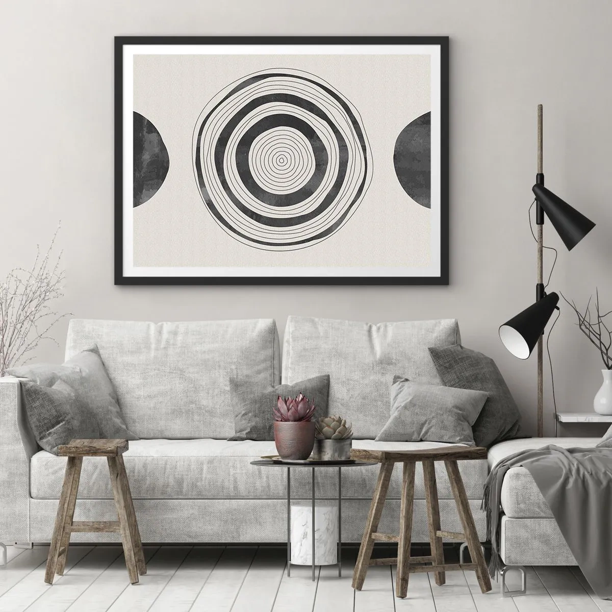 Pôster com moldura preta - Importante é o que há no caminho - 70x50 cm