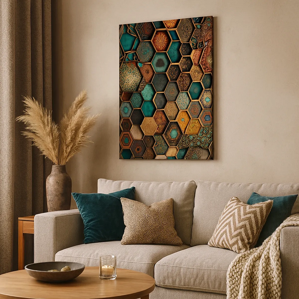 Quadro em tela - Ornamentos árabes – variação - 50x70 cm