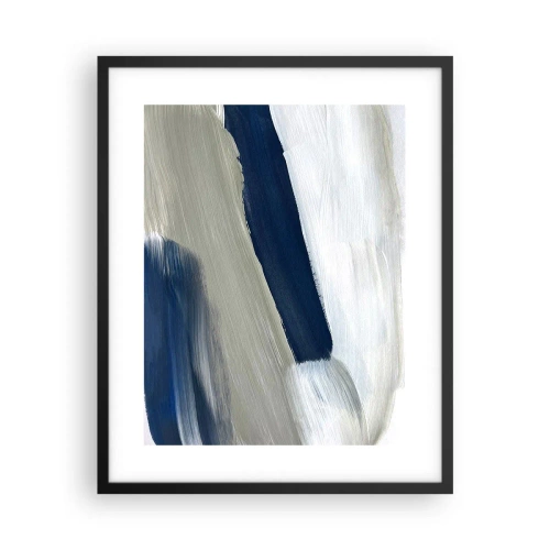 Pôster com moldura preta - Encontro com a brancura - 40x50 cm