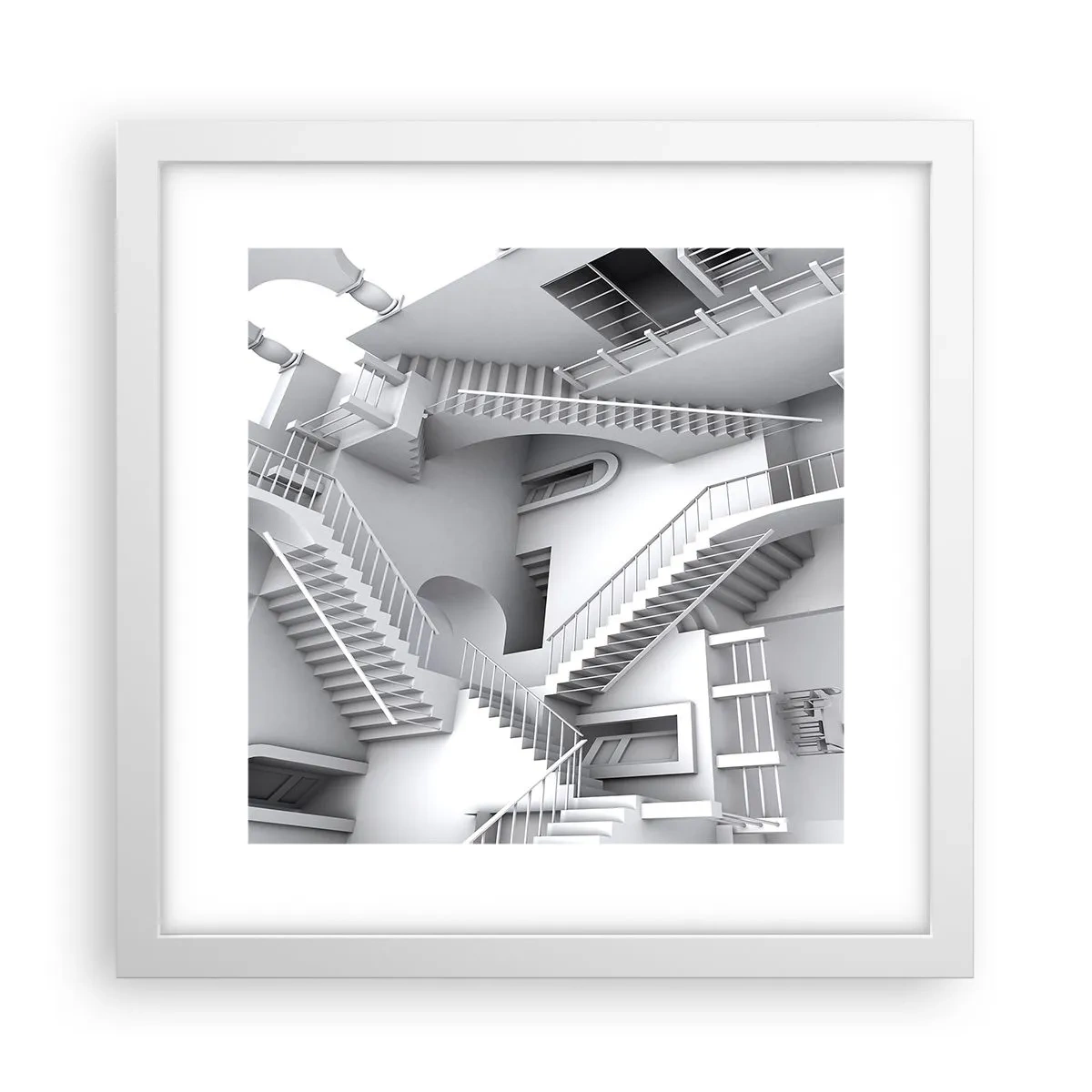 Pôster em moldura branca - Paradoxos do espaço - 30x30 cm