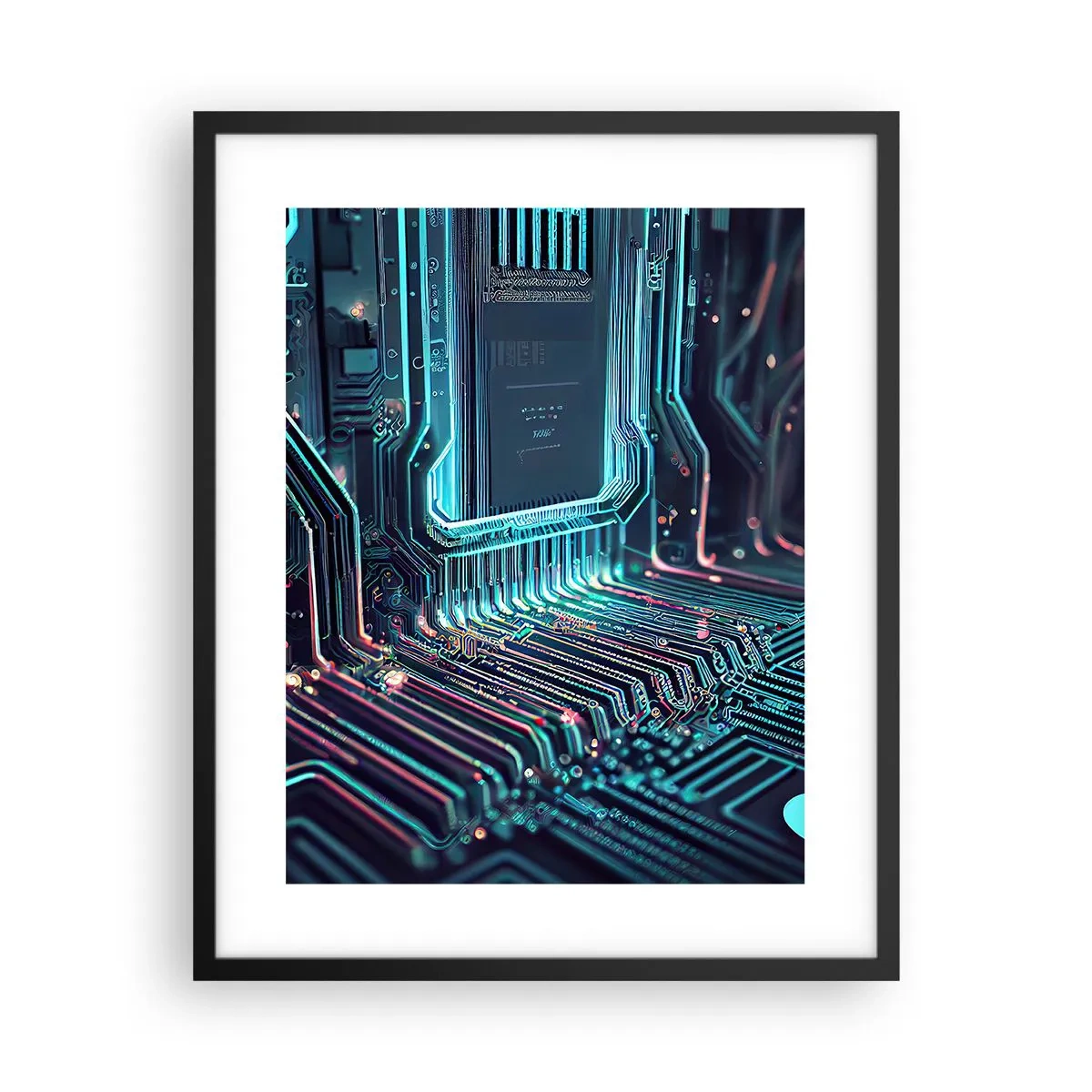 Pôster com moldura preta - Só estou a pensar... - 40x50 cm