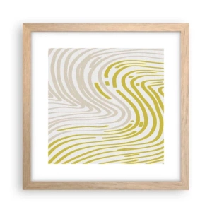 Pôster com moldura de carvalho claro - Uma composição com uma curvatura suave - 30x30 cm