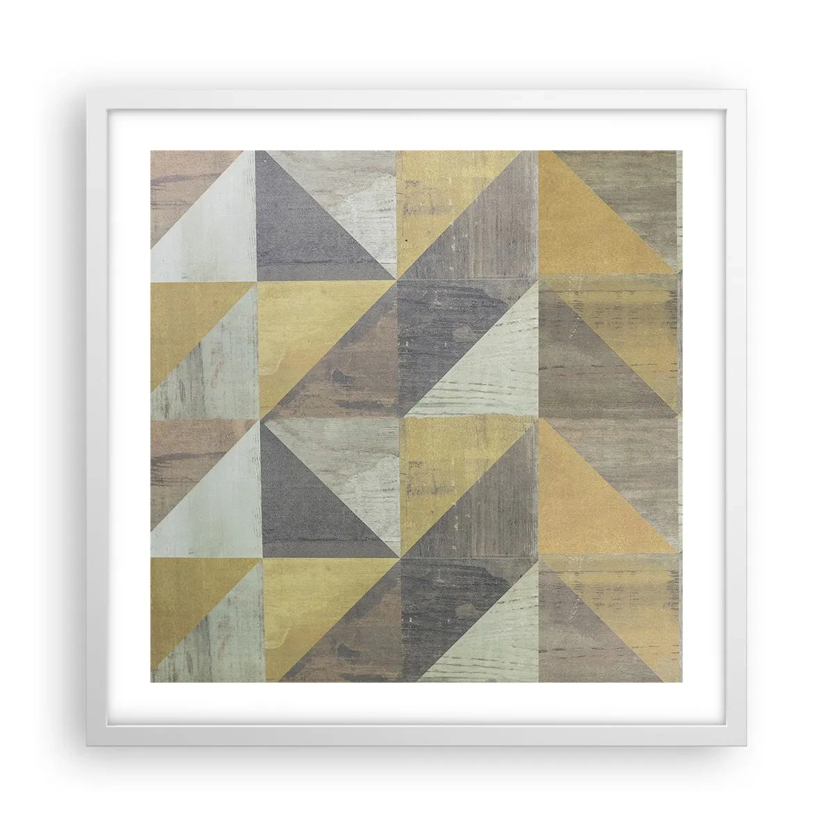 Pôster em moldura branca - Em ângulo com um triângulo - 50x50 cm