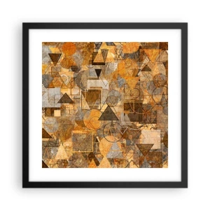 Pôster com moldura preta - O mundo em forma - 40x40 cm