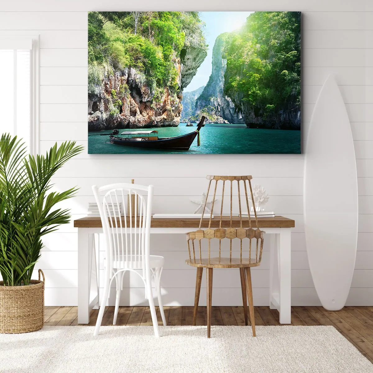 Quadro em tela - Um convite para uma viagem exótica - 100x70 cm