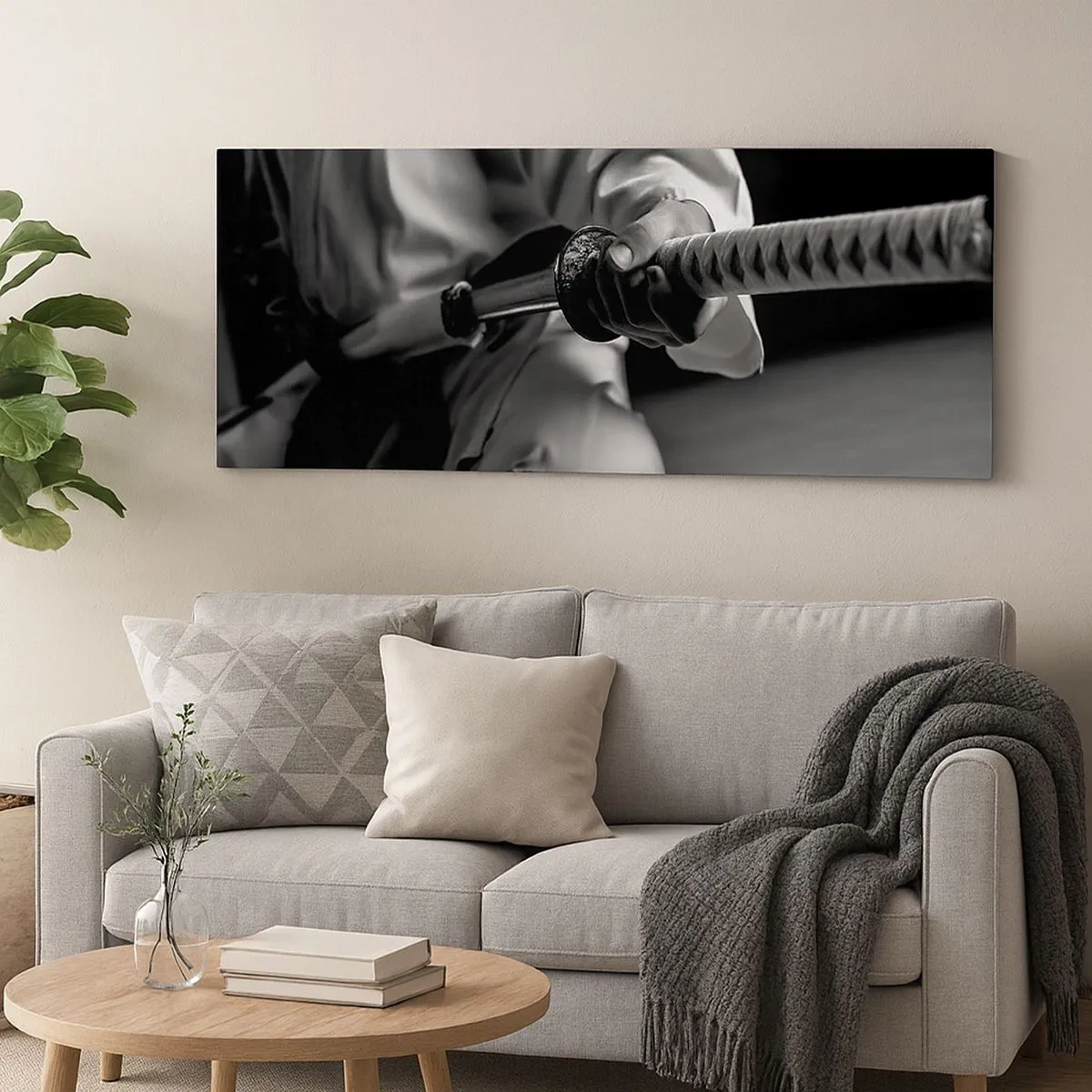 Quadro em tela - Alma guerreira - 100x40 cm