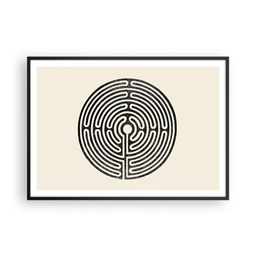 Pôster com moldura preta - Ordem misteriosa - 100x70 cm