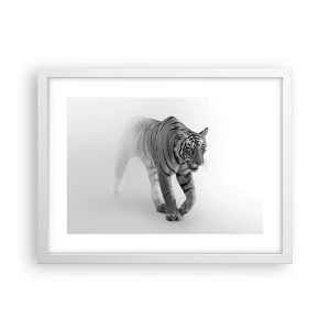 Pôster em moldura branca - À espreita na névoa - 40x30 cm