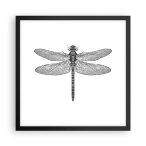 Pôster com moldura preta - Precisão da natureza - 40x40 cm