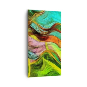 Quadro em tela - O movimento é vida - 55x100 cm