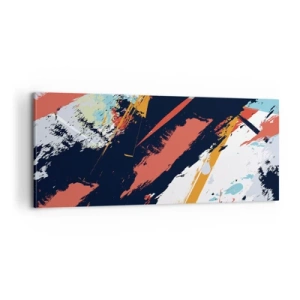 Quadro em tela - Composição dinâmica - 100x40 cm