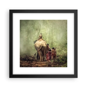 Pôster com moldura preta - Novo Livro da Selva - 30x30 cm