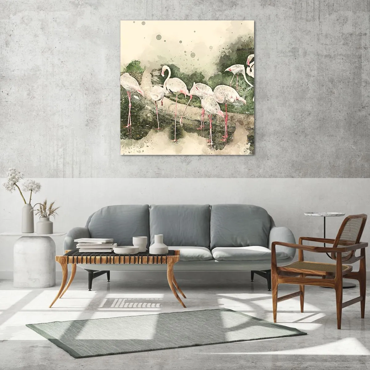 Quadro em vidro - Sonho exótico - 70x70 cm