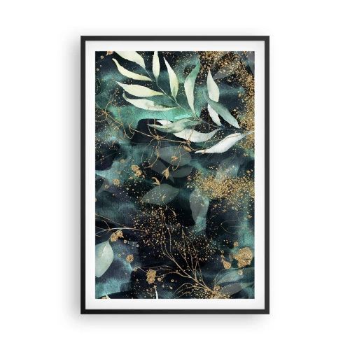 Pôster com moldura preta - Jardim Mágico - 61x91 cm