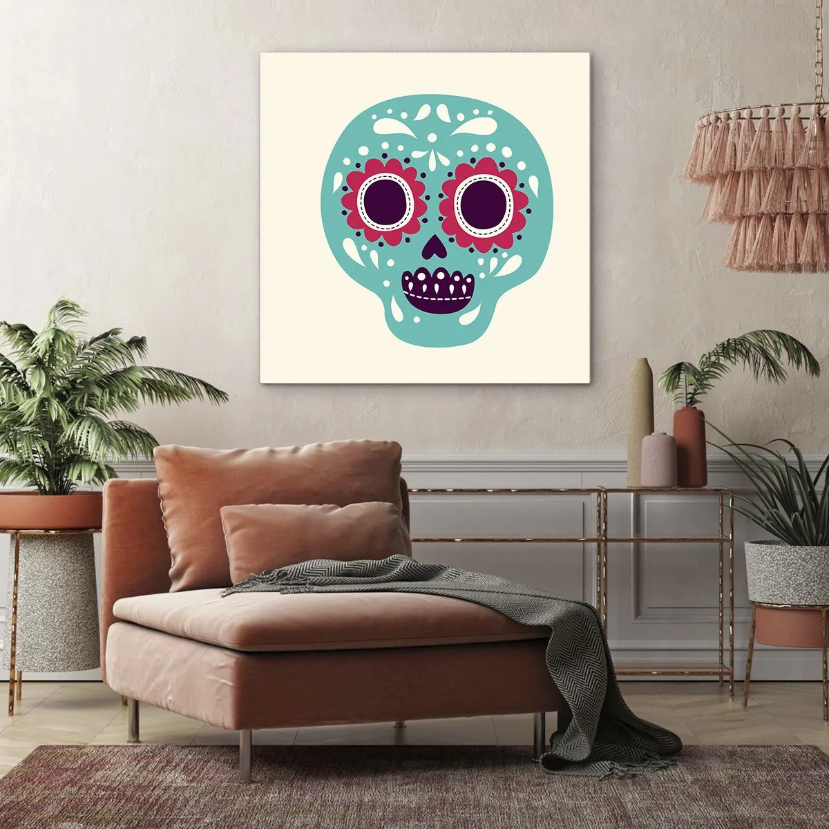 Quadro em tela - Vida – diversão até a morte - 60x60 cm