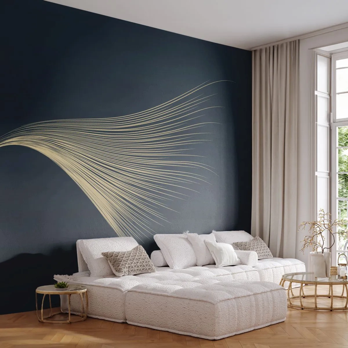 Papel de Parede Standard Eco - Como o cabelo de um anjo - Abstração, Pedaço, Gráficos - 300x210 cm