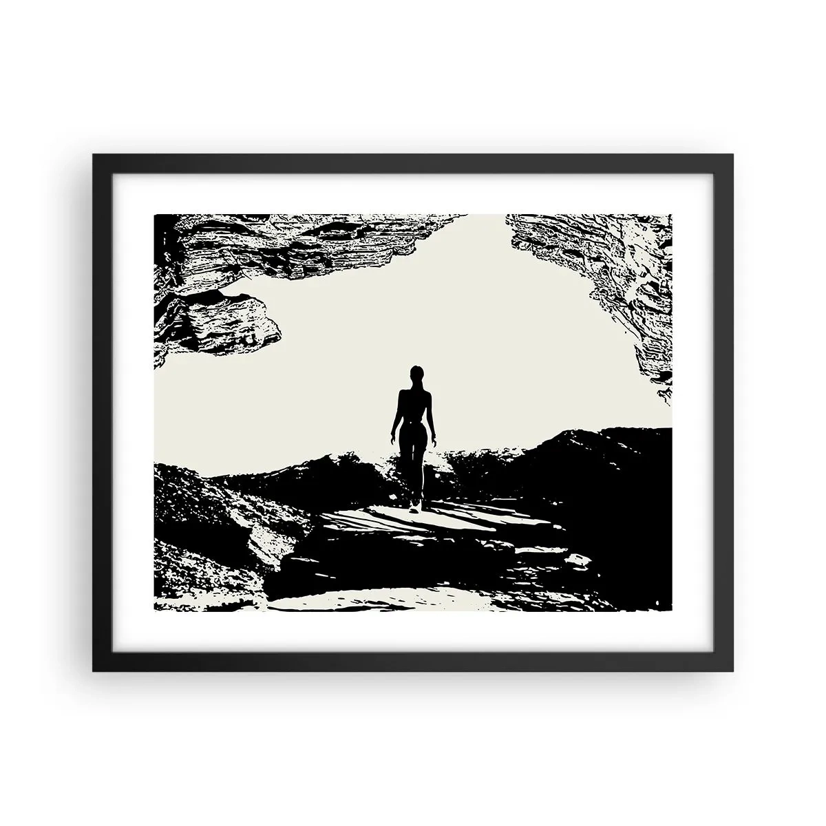 Pôster com moldura preta - Novo visual - 50x40 cm