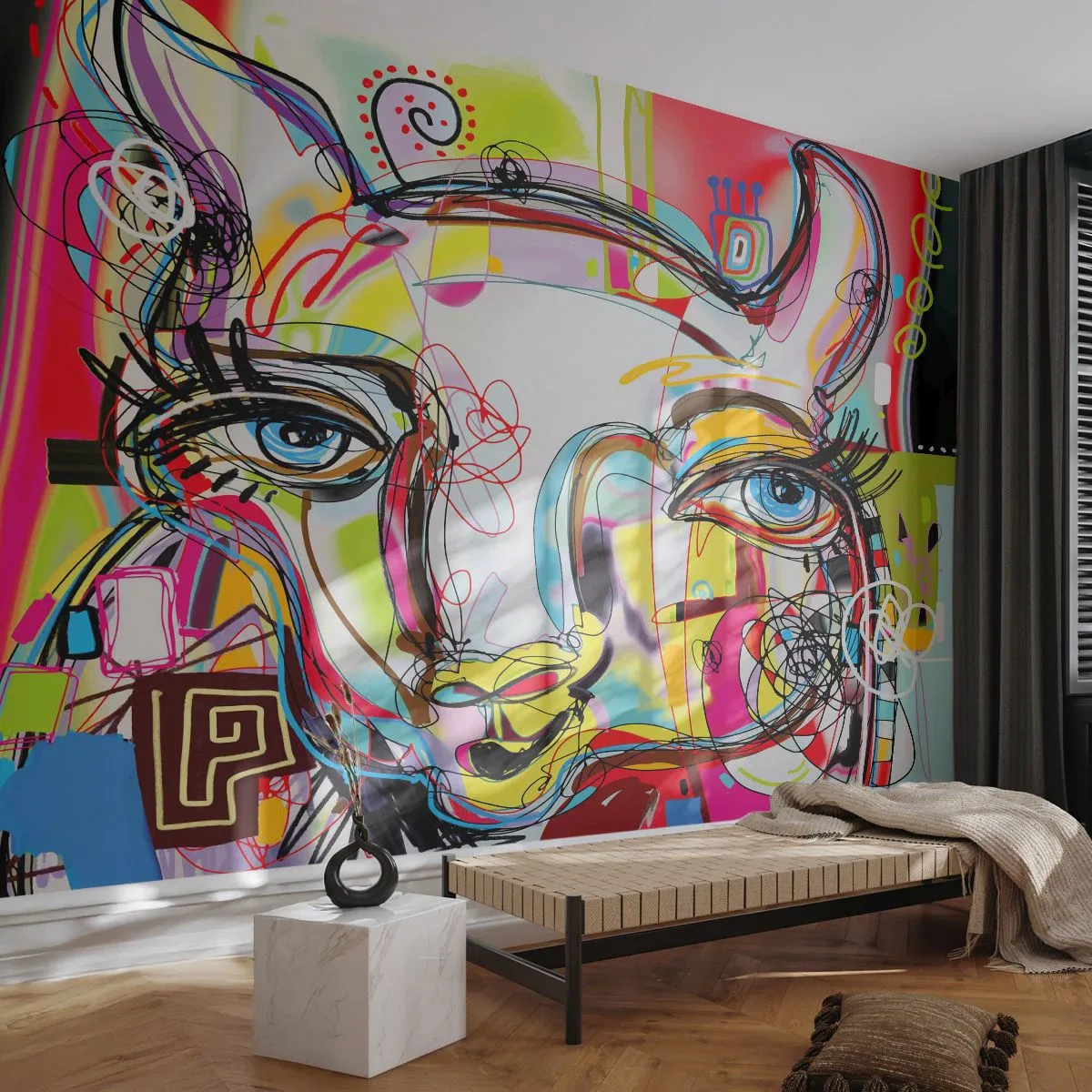 Papel de Parede Standard Eco - A riqueza da natureza do gato - Abstração, Pedaço, Gráficos - 500x350 cm