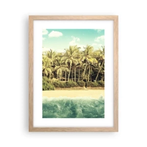 Pôster com moldura de carvalho claro - Ou talvez aqui? - 30x40 cm