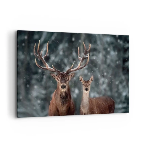 Quadro em tela - O senhor da floresta com sua esposa - 120x80 cm