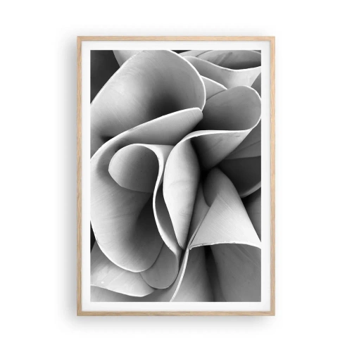 Pôster com moldura de carvalho claro - Acontece no espaço - 70x100 cm