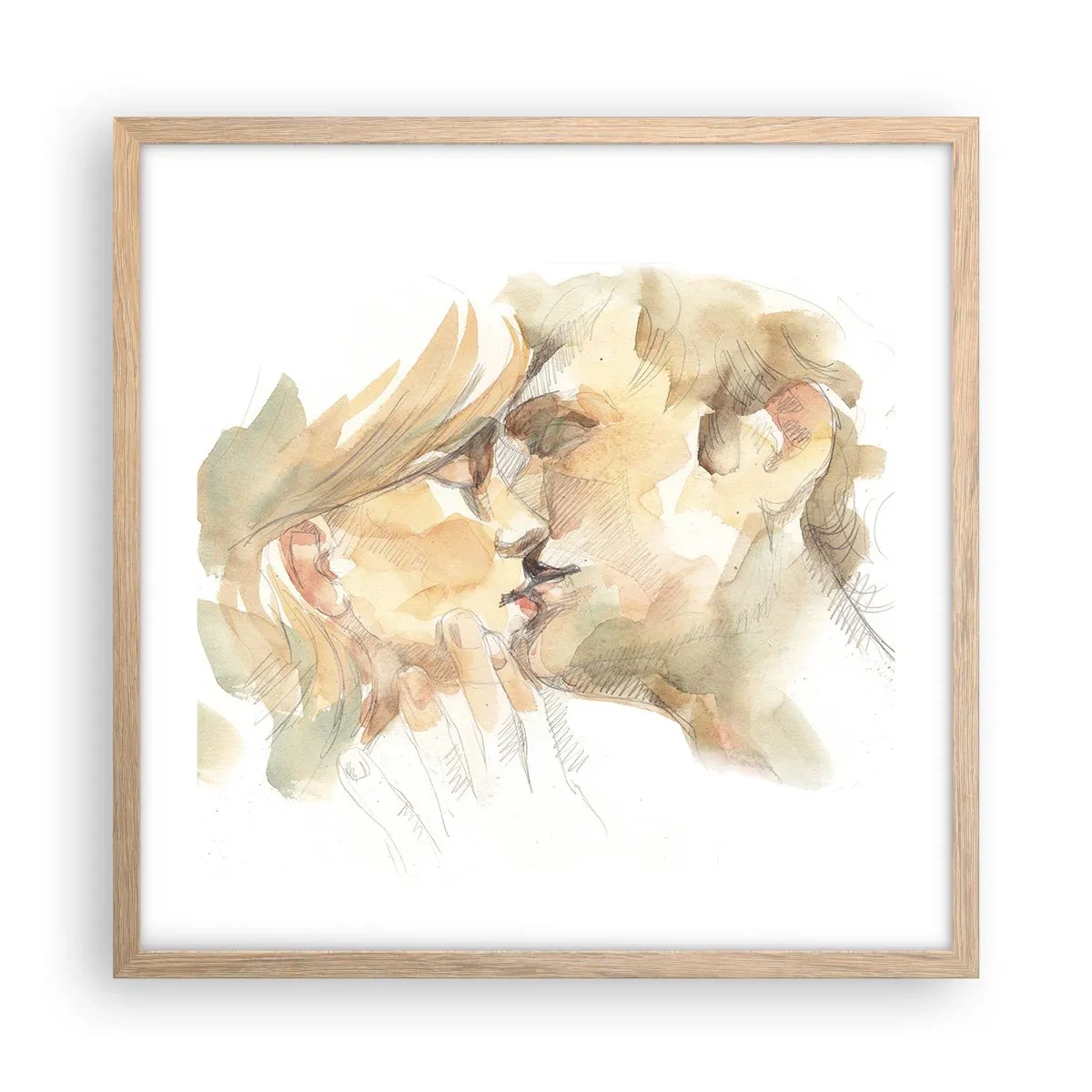 Pôster com moldura de carvalho claro - A outra metade foi encontrada? - 50x50 cm