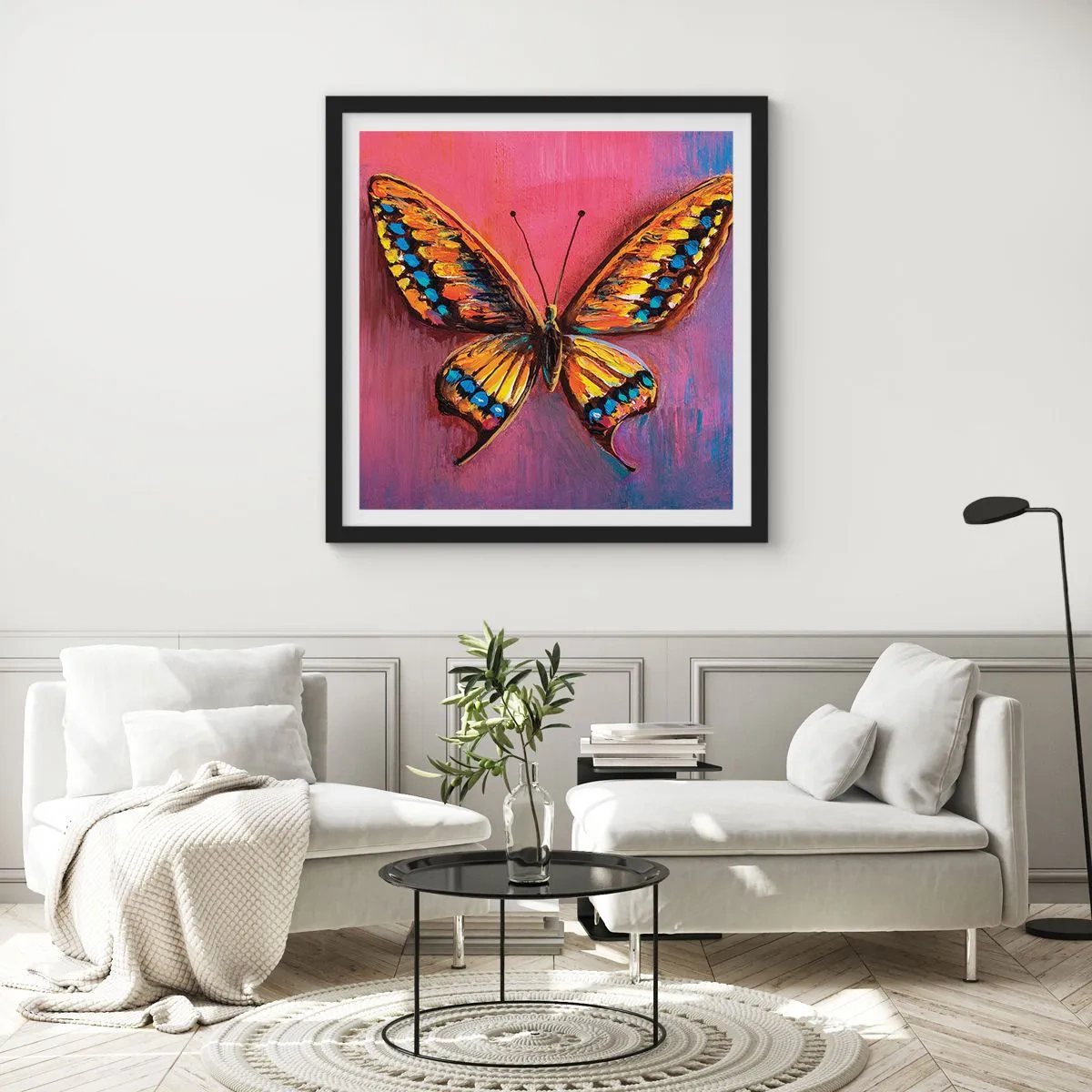 Pôster com moldura preta - Uma joia da natureza - 60x60 cm
