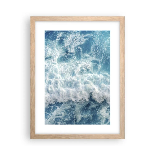 Pôster com moldura de carvalho claro - Alegremente e aos saltos - 30x40 cm