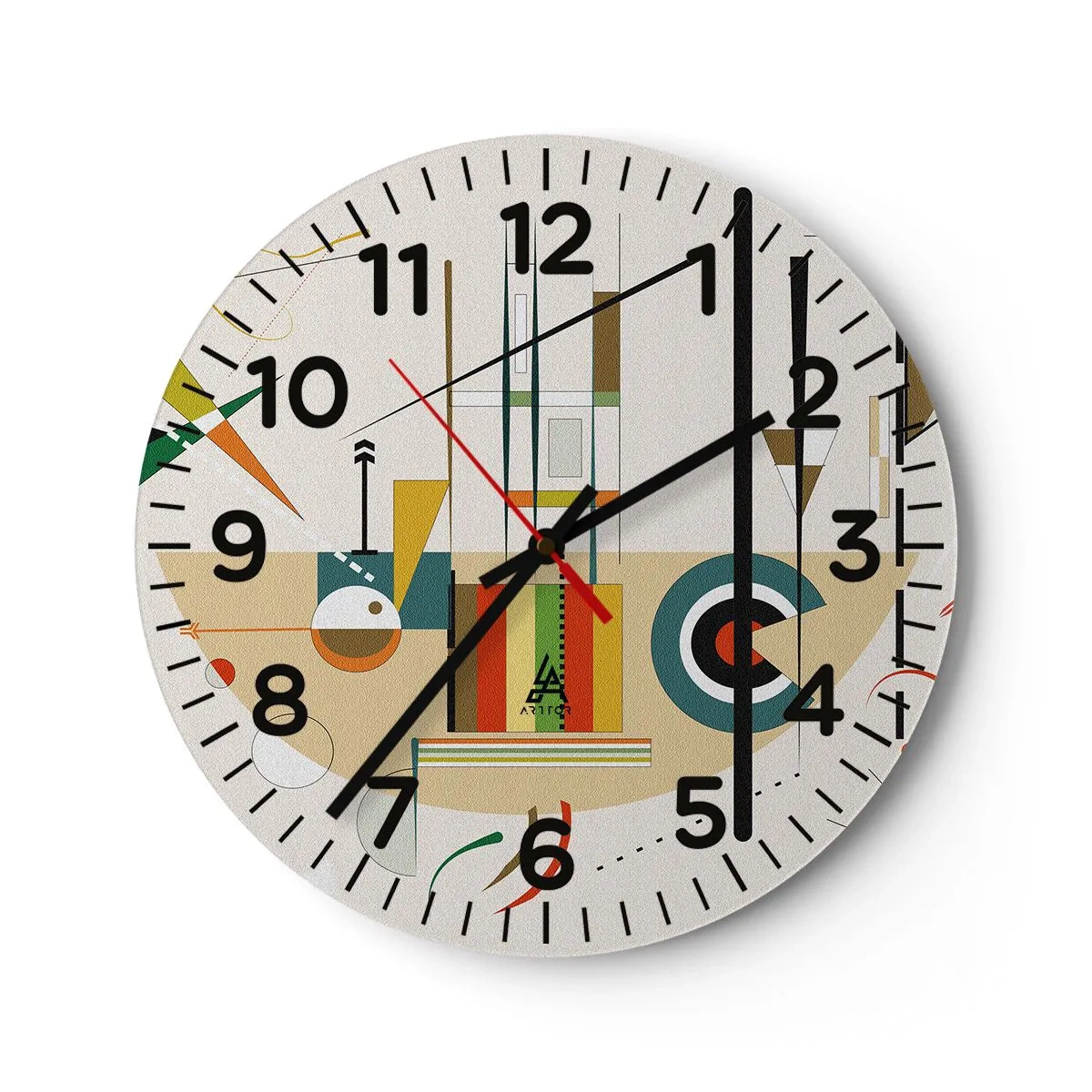 Relógio de parede - Relógio em vidro - E o mundo ri - 40x40 cm