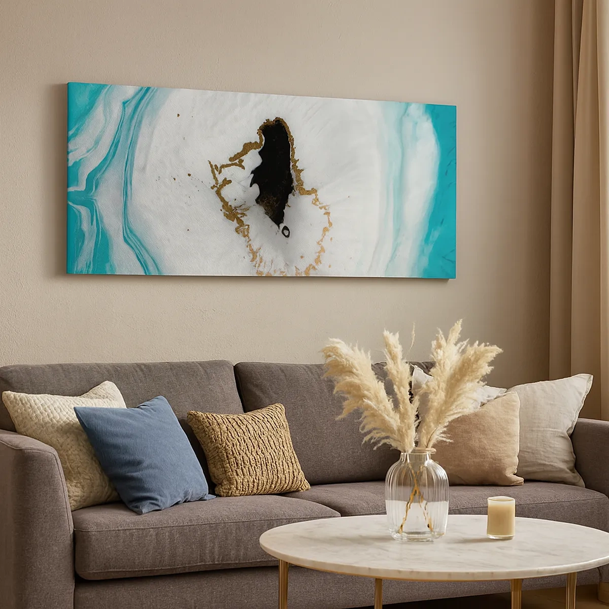 Quadro em tela - Penetrar no interior - 30x30 cm