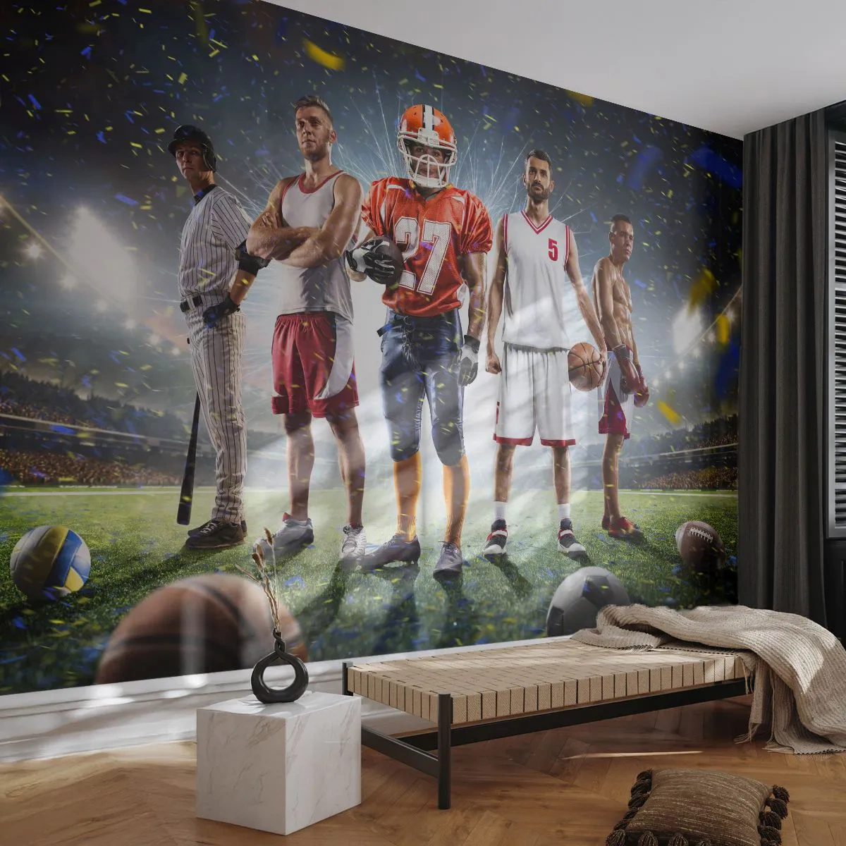 Papel de Parede Autocolante Deluxe Sticker - Gladiadores dos campos - Esporte, Atleta, Futebol - 250x175 cm