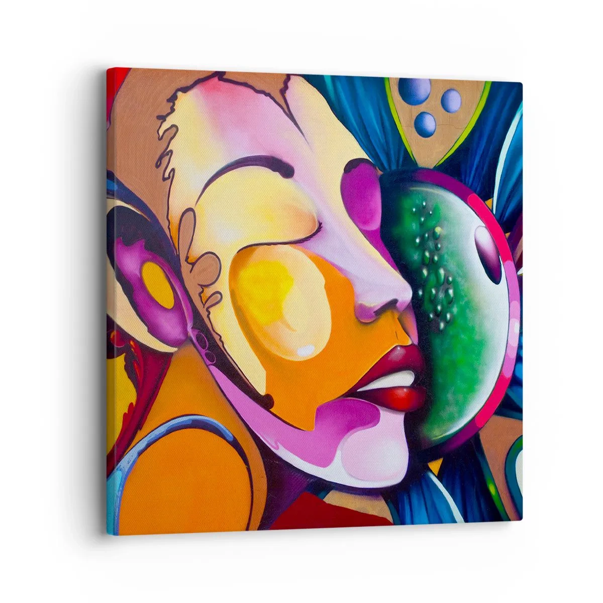 Quadro em tela - Toque de cor - 30x30 cm