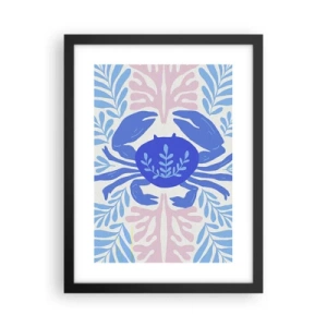 Pôster com moldura preta - Como uma flor do mar - 30x40 cm