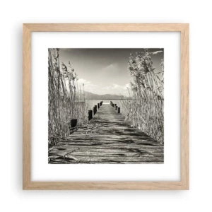 Pôster com moldura de carvalho claro - No silêncio da relva - 30x30 cm