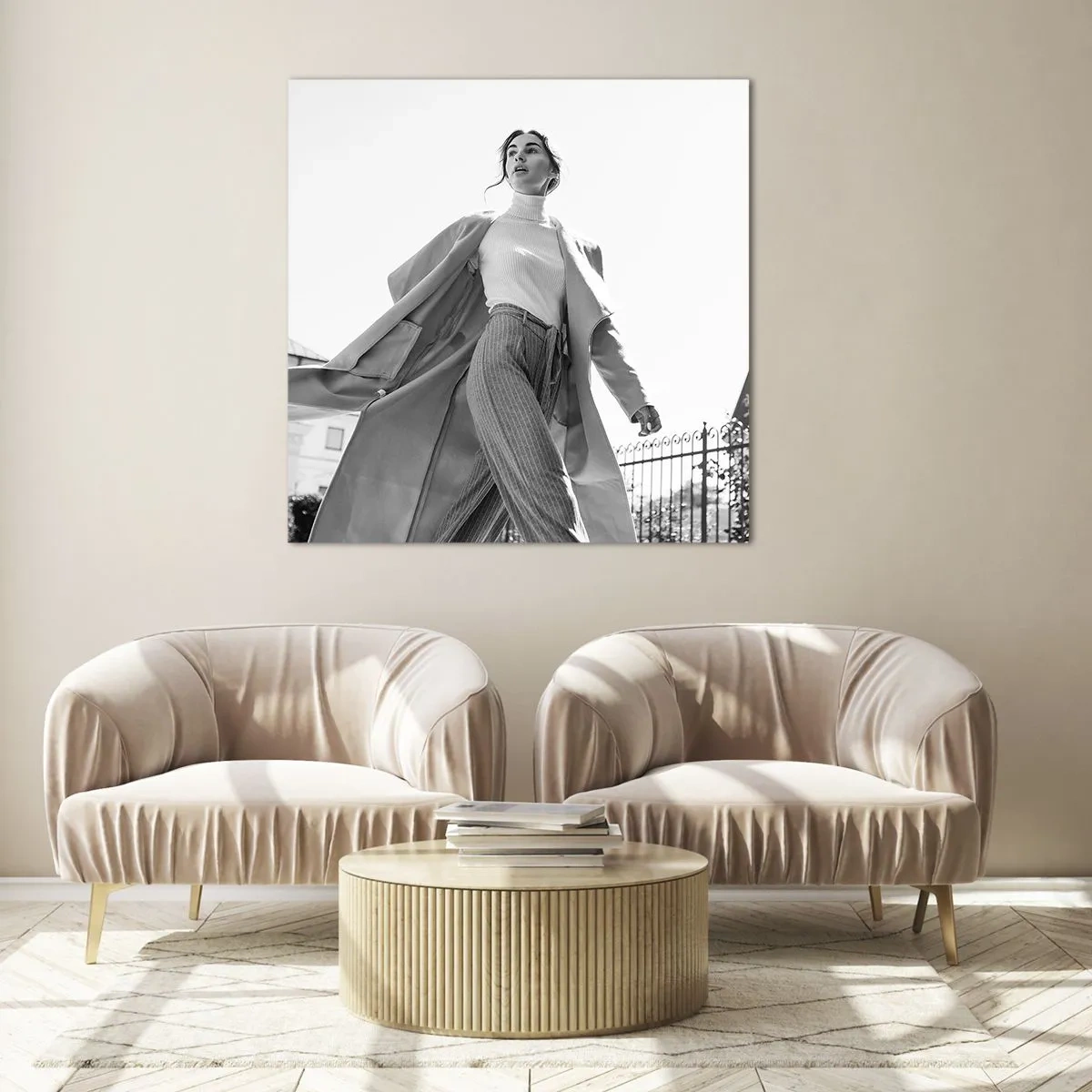 Quadro em vidro - Vens comigo? - 60x60 cm