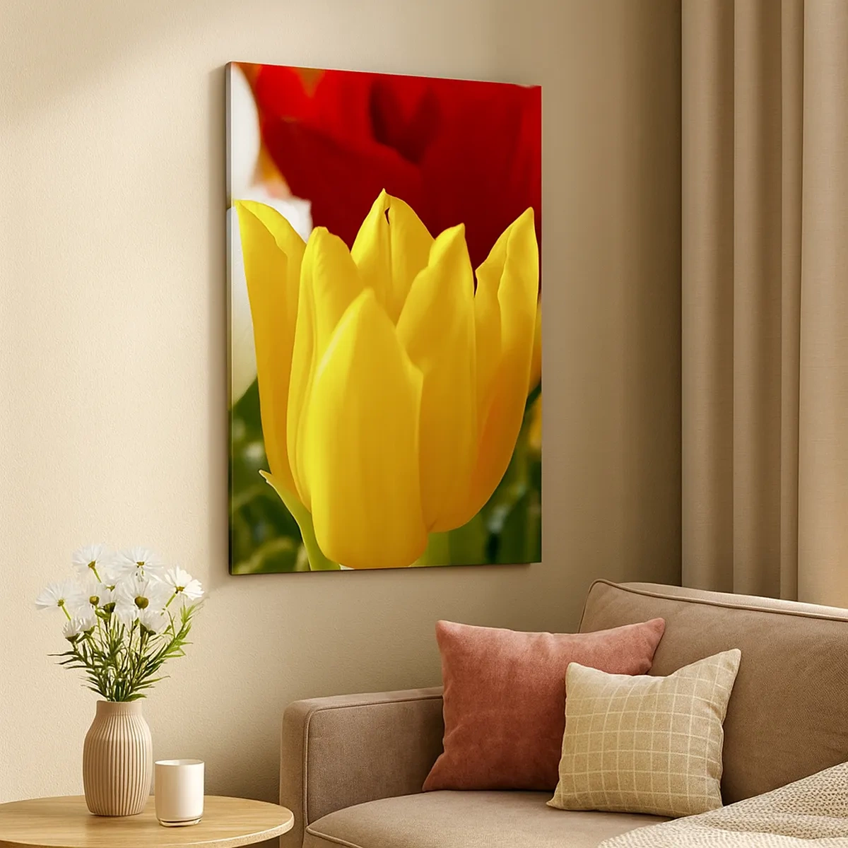 Quadro em tela - Febre das tulipas - 50x70 cm