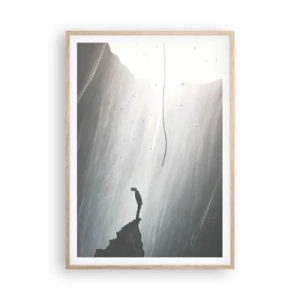 Pôster com moldura de carvalho claro - Sempre há uma saída - 70x100 cm