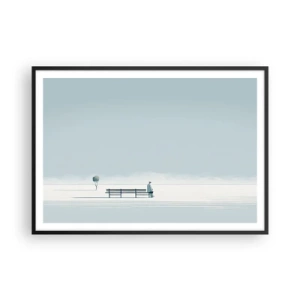 Pôster com moldura preta - Sim, estou esperando. - 100x70 cm