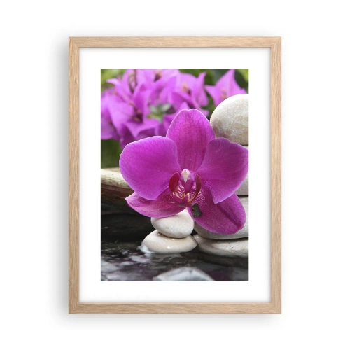 Pôster com moldura de carvalho claro - Descanso imediato - 30x40 cm