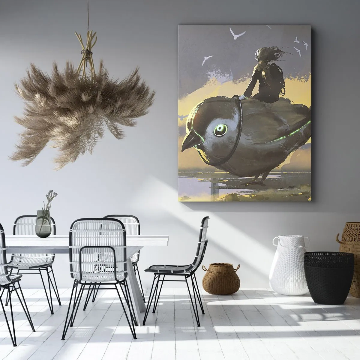 Quadro em tela - Uma parada numa viagem fantástica - 50x70 cm