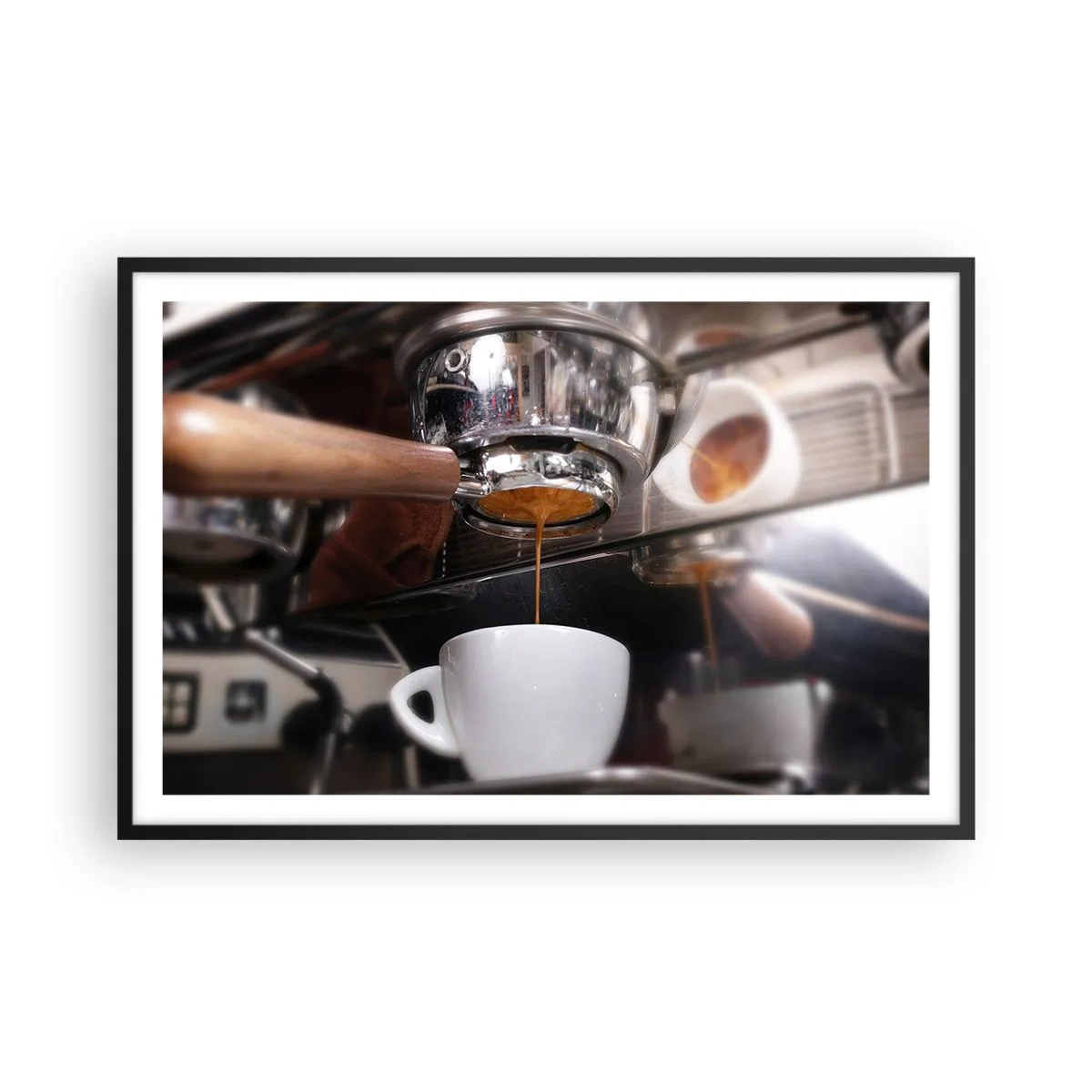 Pôster com moldura preta - Boa hora do dia - 91x61 cm