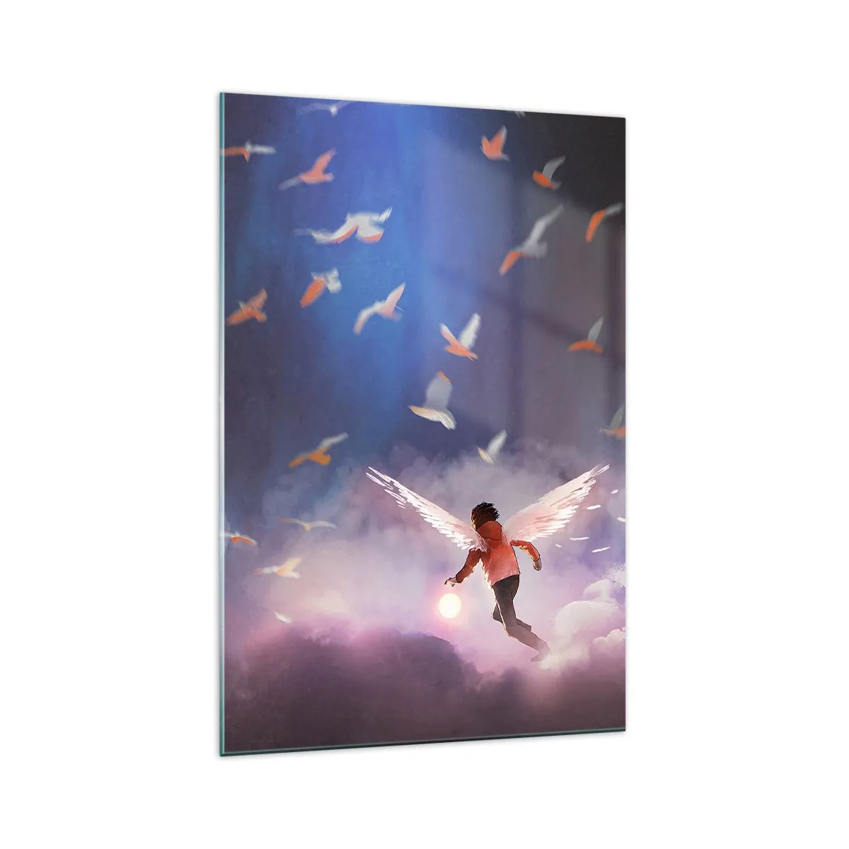 Quadro em vidro - É preciso ter imaginação e coragem - 70x100 cm