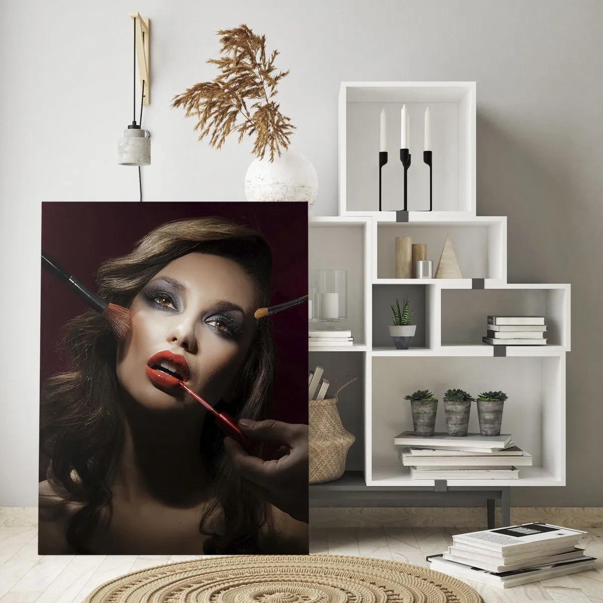 Quadro em vidro - Bela sonhadora - 70x100 cm
