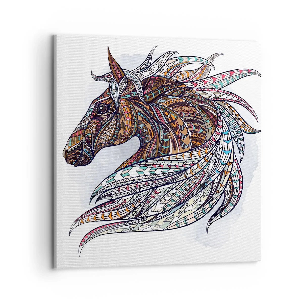 Quadro em tela - Corcel do guerreiro celta - 60x60 cm