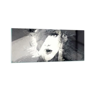 Quadro em vidro - Por trás do véu cinzento - 100x40 cm