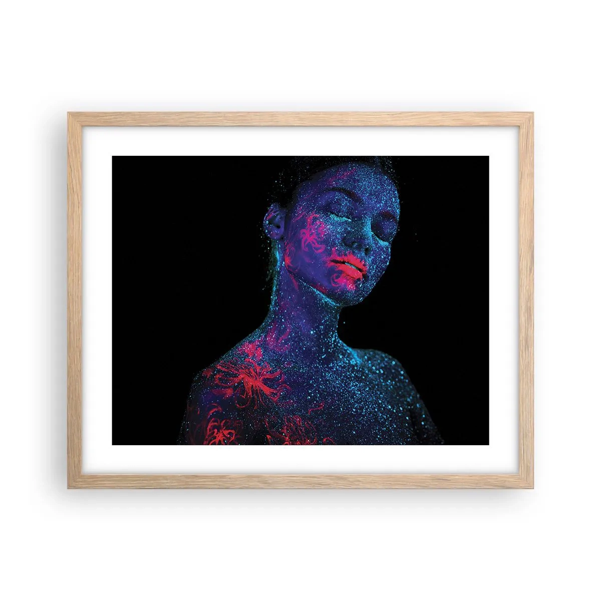 Pôster com moldura de carvalho claro - Na poeira estelar - 50x40 cm