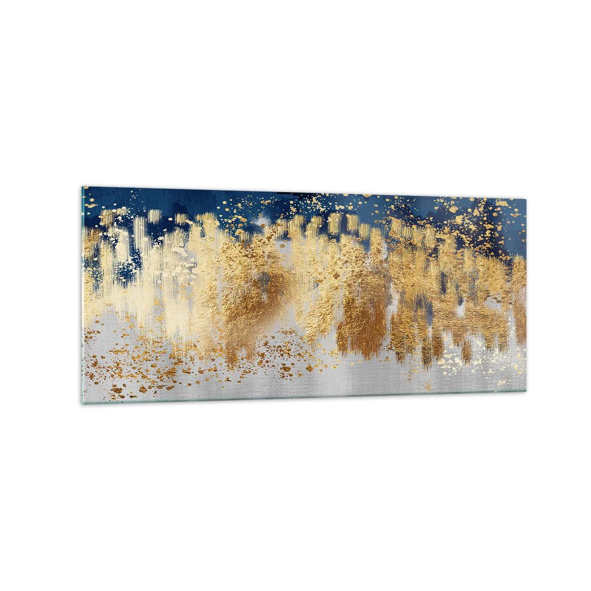 Quadro em vidro - Uma composição moderna com brilho - 120x50 cm