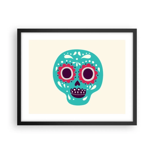 Pôster com moldura preta - Vida – diversão até a morte - 50x40 cm