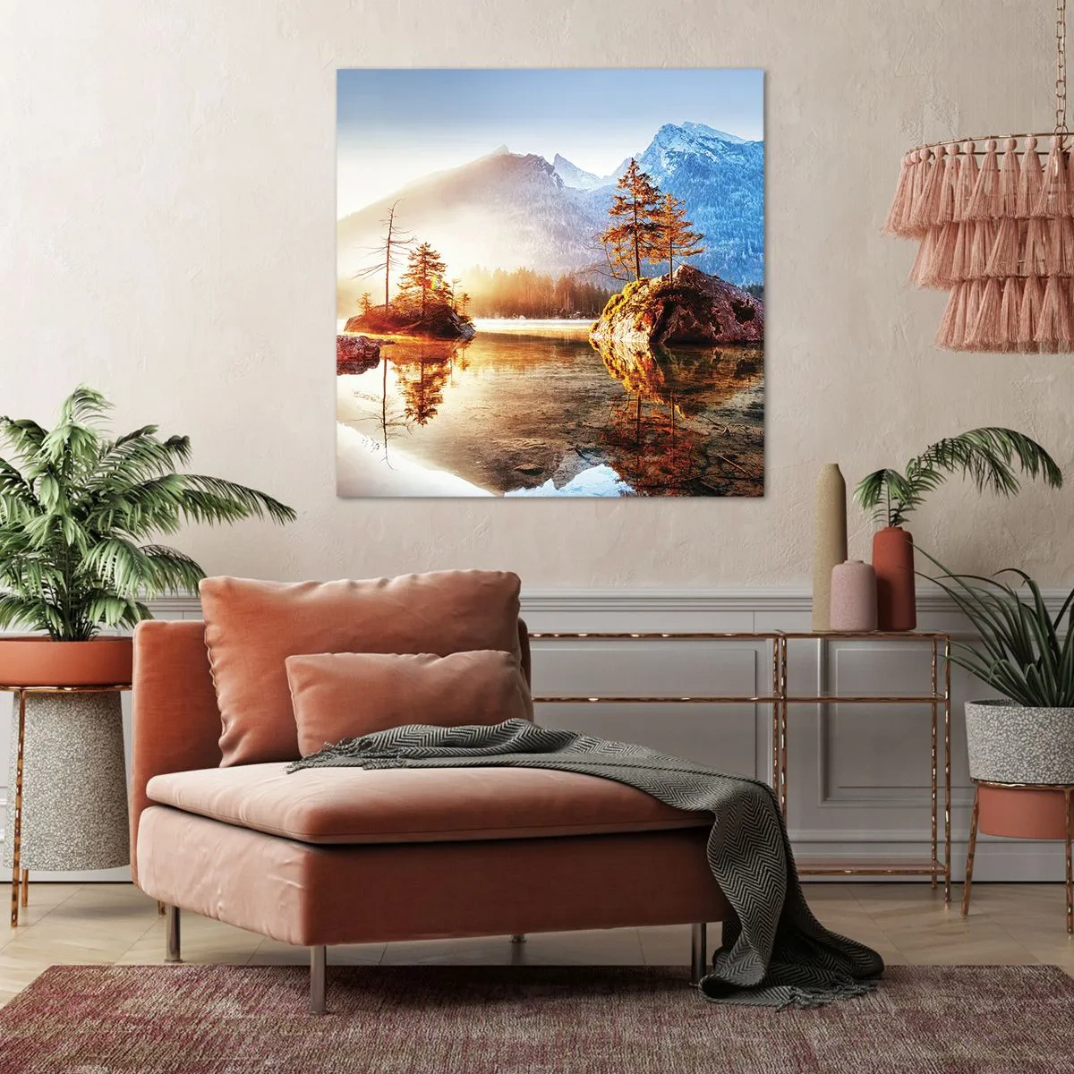 Quadro em tela - A natureza sob uma nova luz - 30x30 cm