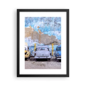 Pôster com moldura preta - Encontro de Veteranos - 30x40 cm